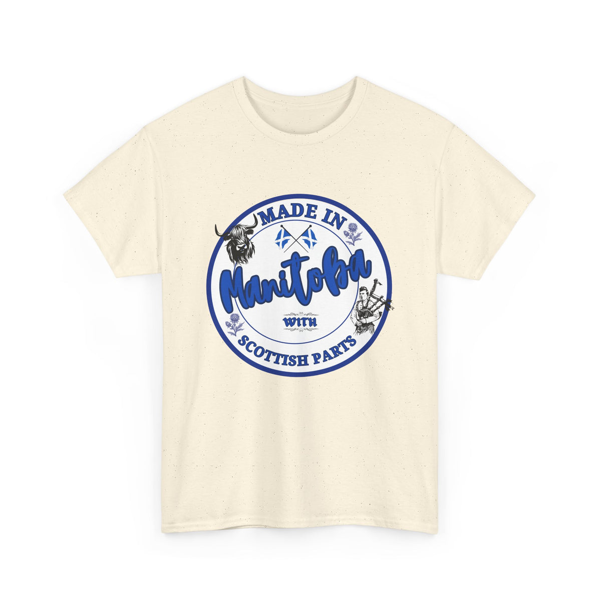 Made In Manitoba With Scottish Parts Unisex Heavy Cotton Tee
