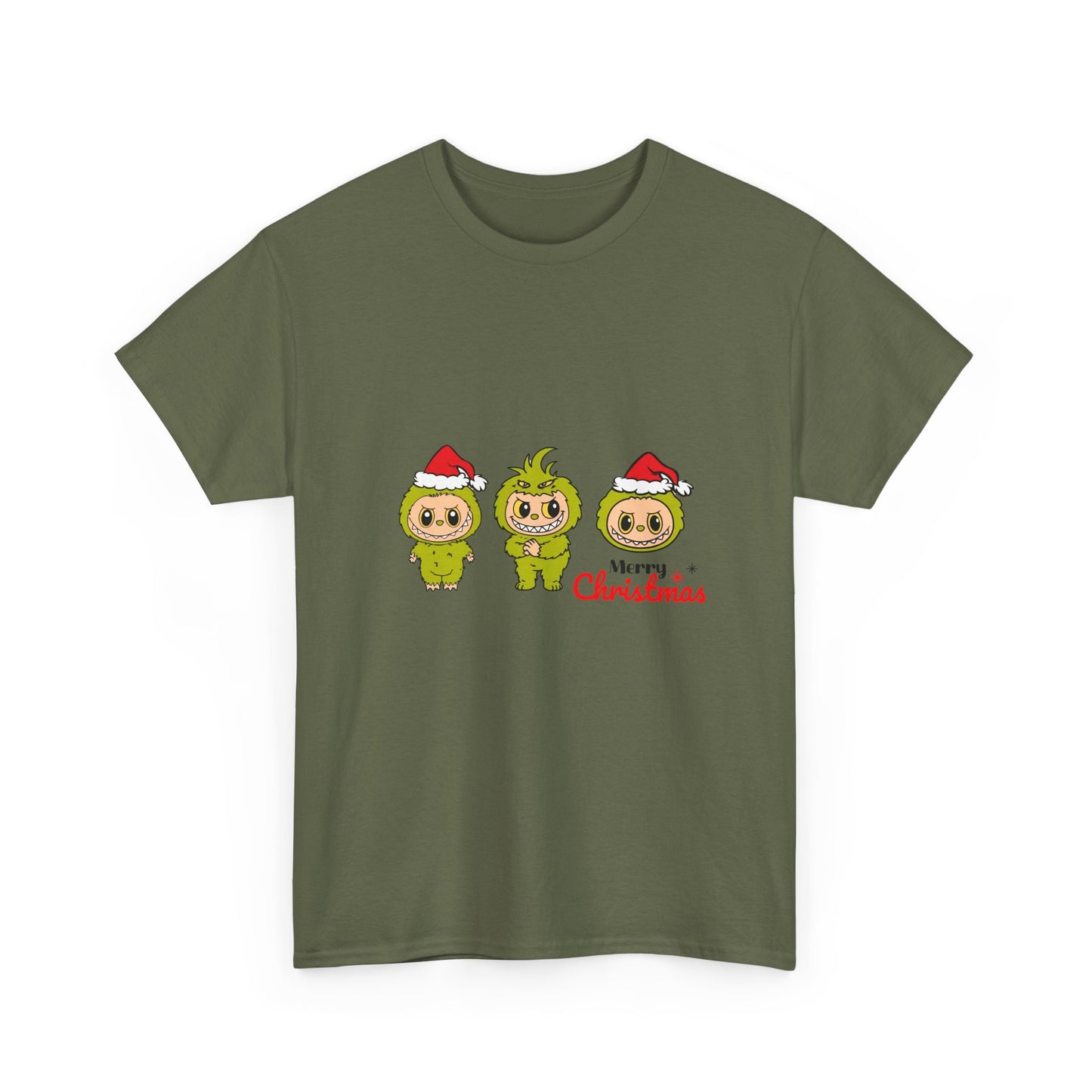 Merry Christmas Labubu Unisex Heavy Cotton Tee