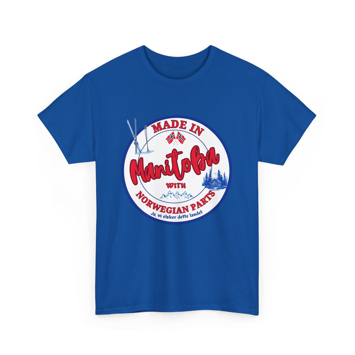 Made In Manitoba With Norwegian Parts Unisex Heavy Cotton Tee