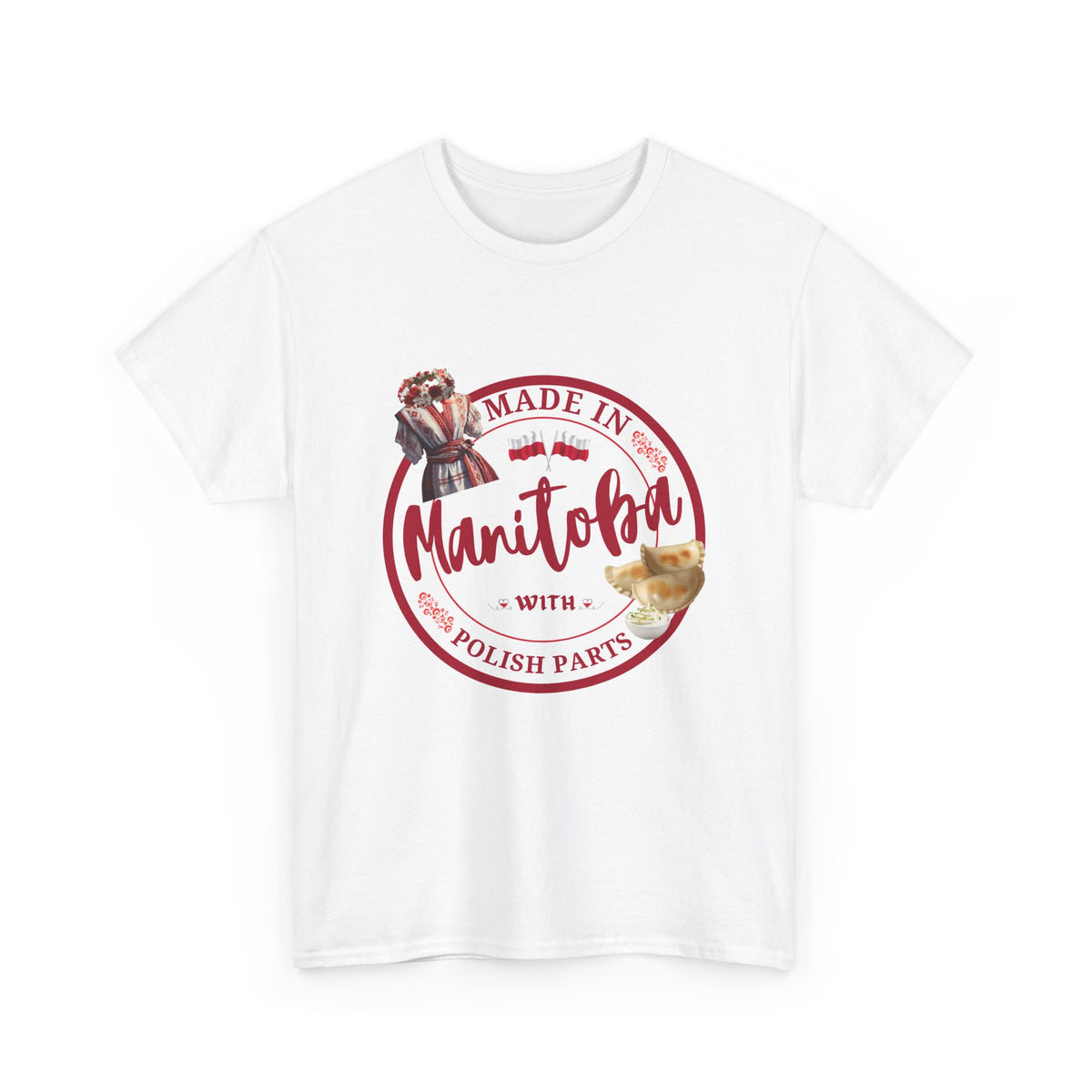 Made In Manitoba With Polish Parts Unisex Heavy Cotton Tee