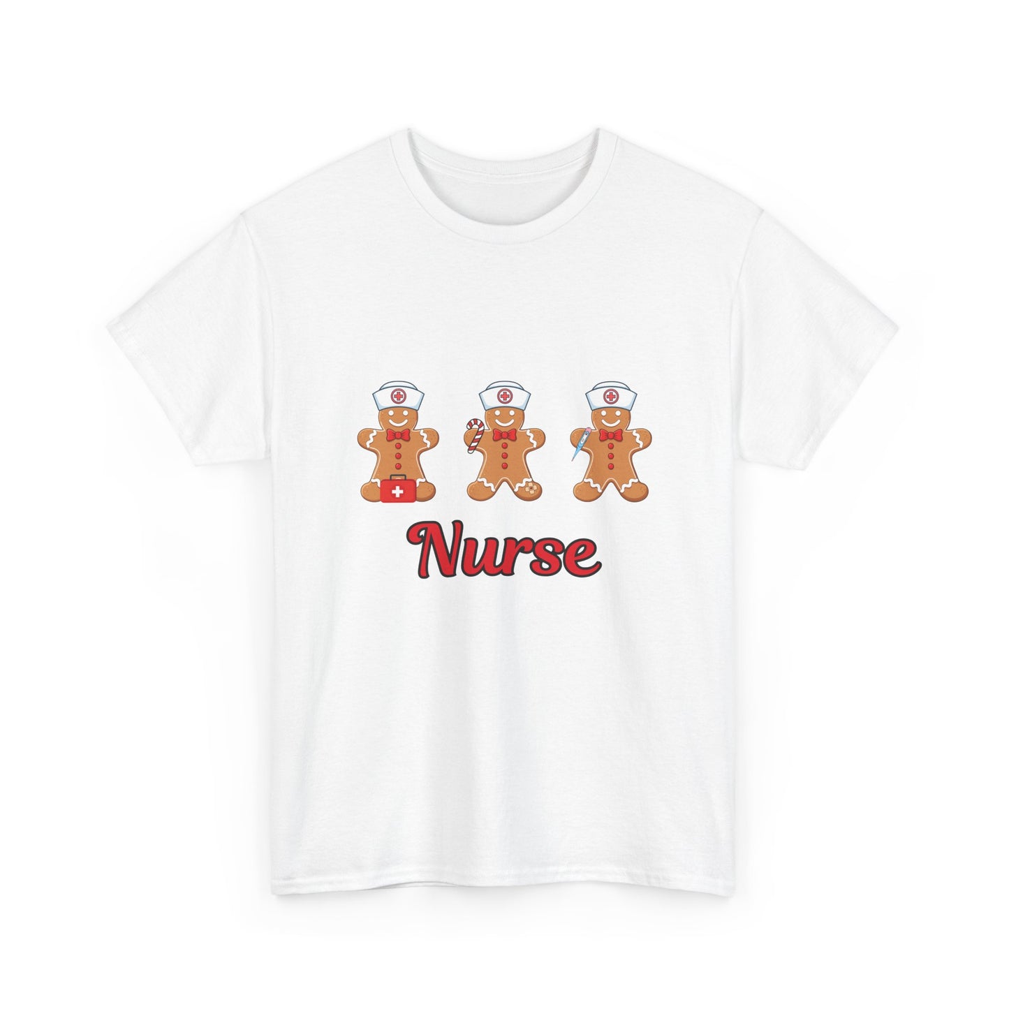 Nurse Gingerbread Unisex Heavy Cotton Tee
