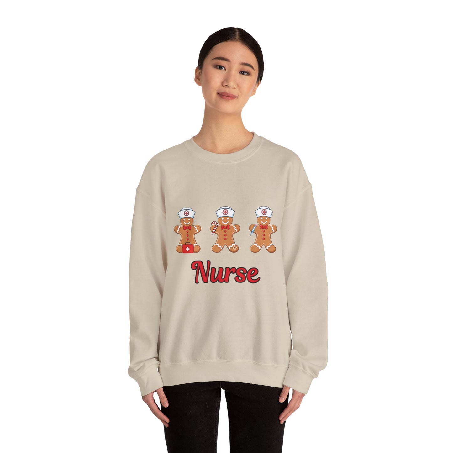 Nurse Gingerbread Unisex Heavy Blend™ Crewneck Sweatshirt