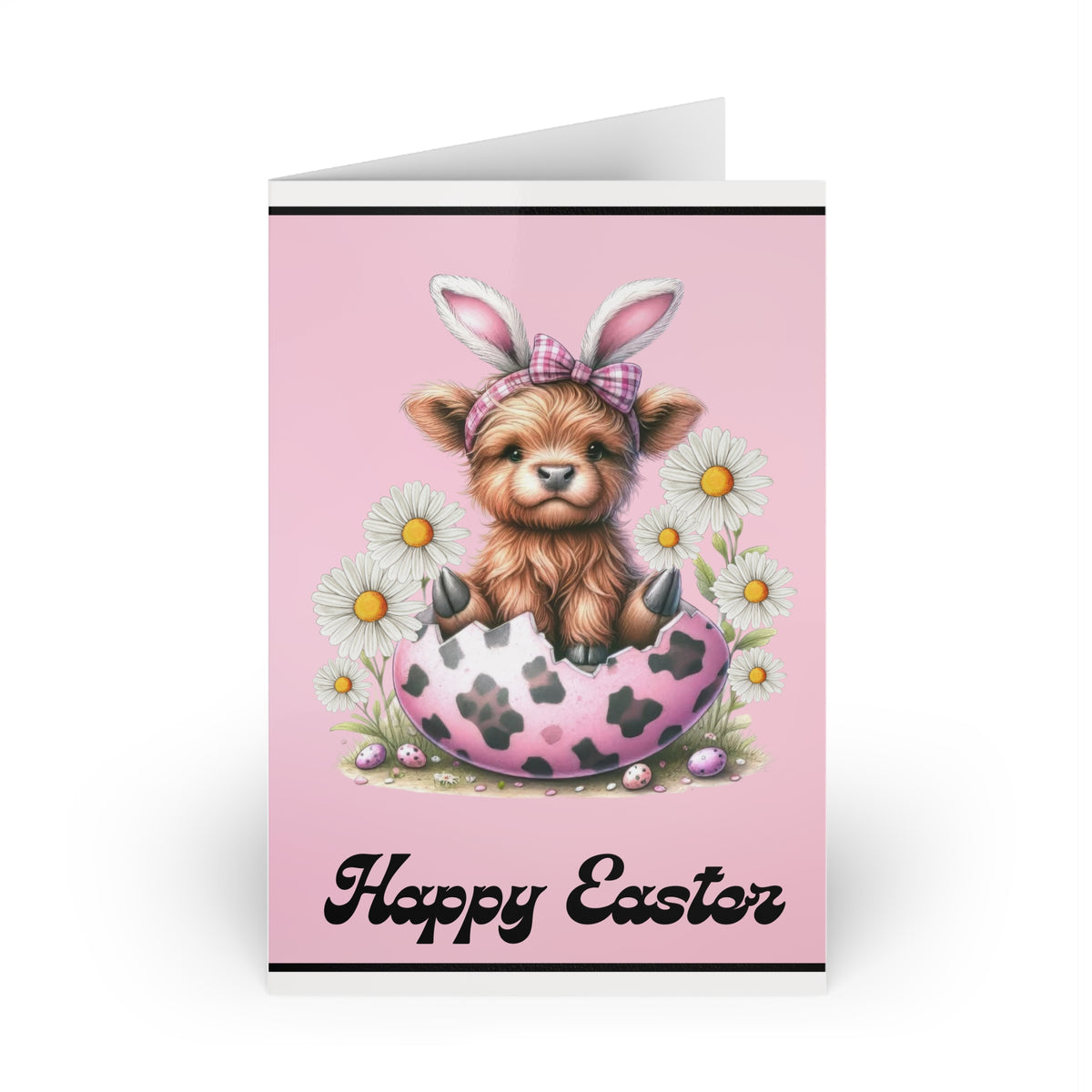 Heifer Happy Easter Blank Greeting Card