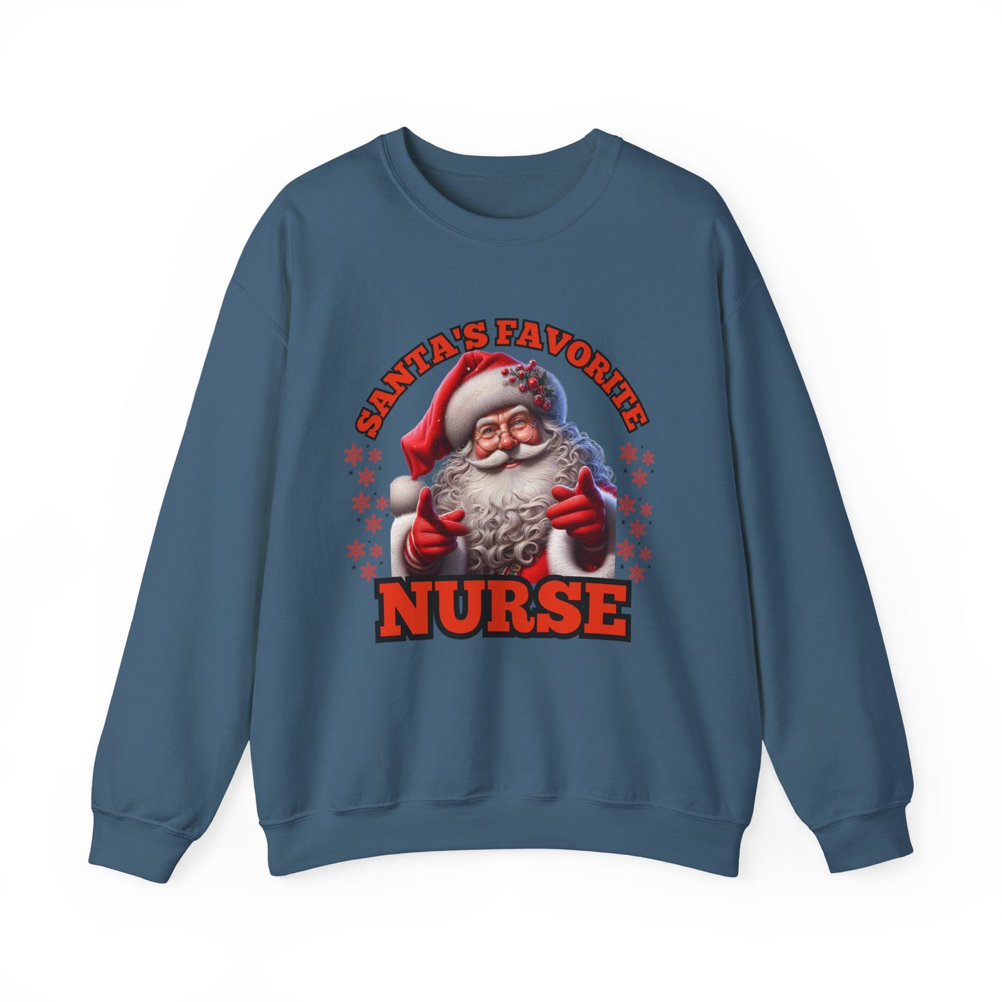Santa's Favorite Nurse Unisex Heavy Blend™ Crewneck Sweatshirt