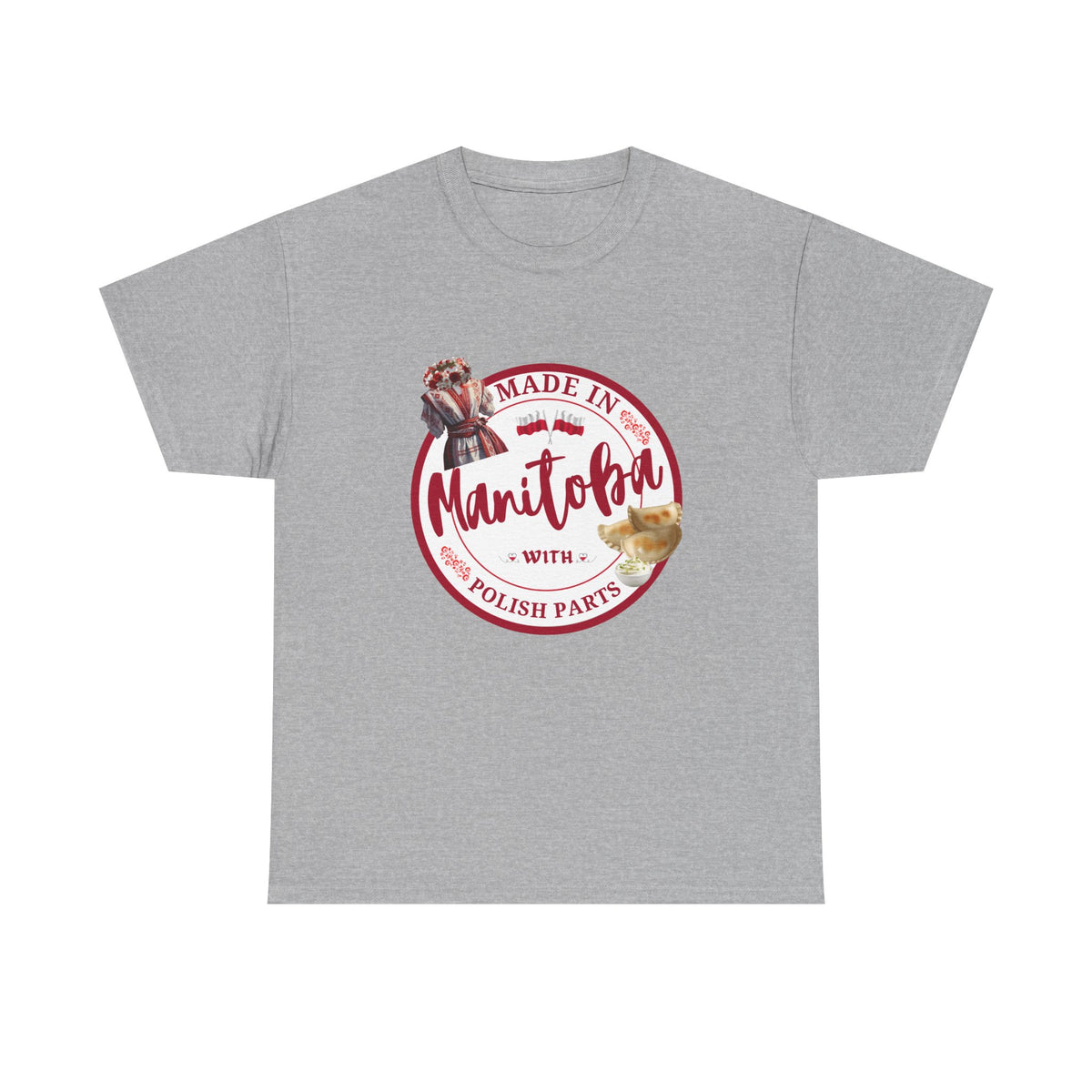 Made In Manitoba With Polish Parts Unisex Heavy Cotton Tee