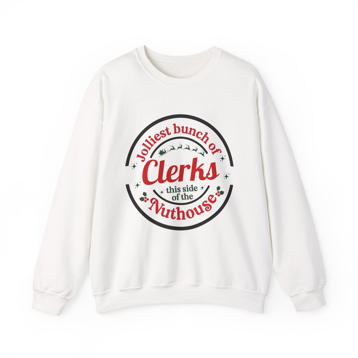 Jolliest Bunch Of Clerks Unisex Heavy Blend™ Crewneck Sweatshirt