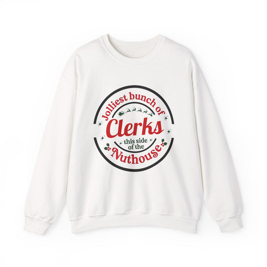 Jolliest Bunch Of Clerks Unisex Heavy Blend™ Crewneck Sweatshirt