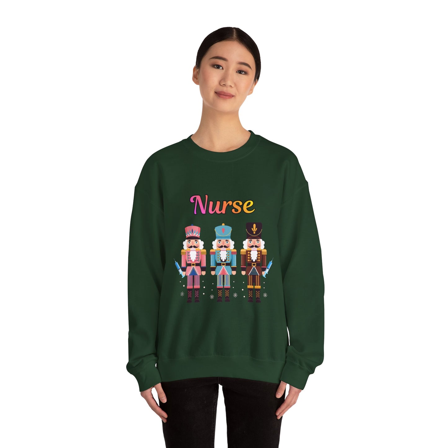 Nurse Nutcracker Unisex Heavy Blend™ Crewneck Sweatshirt