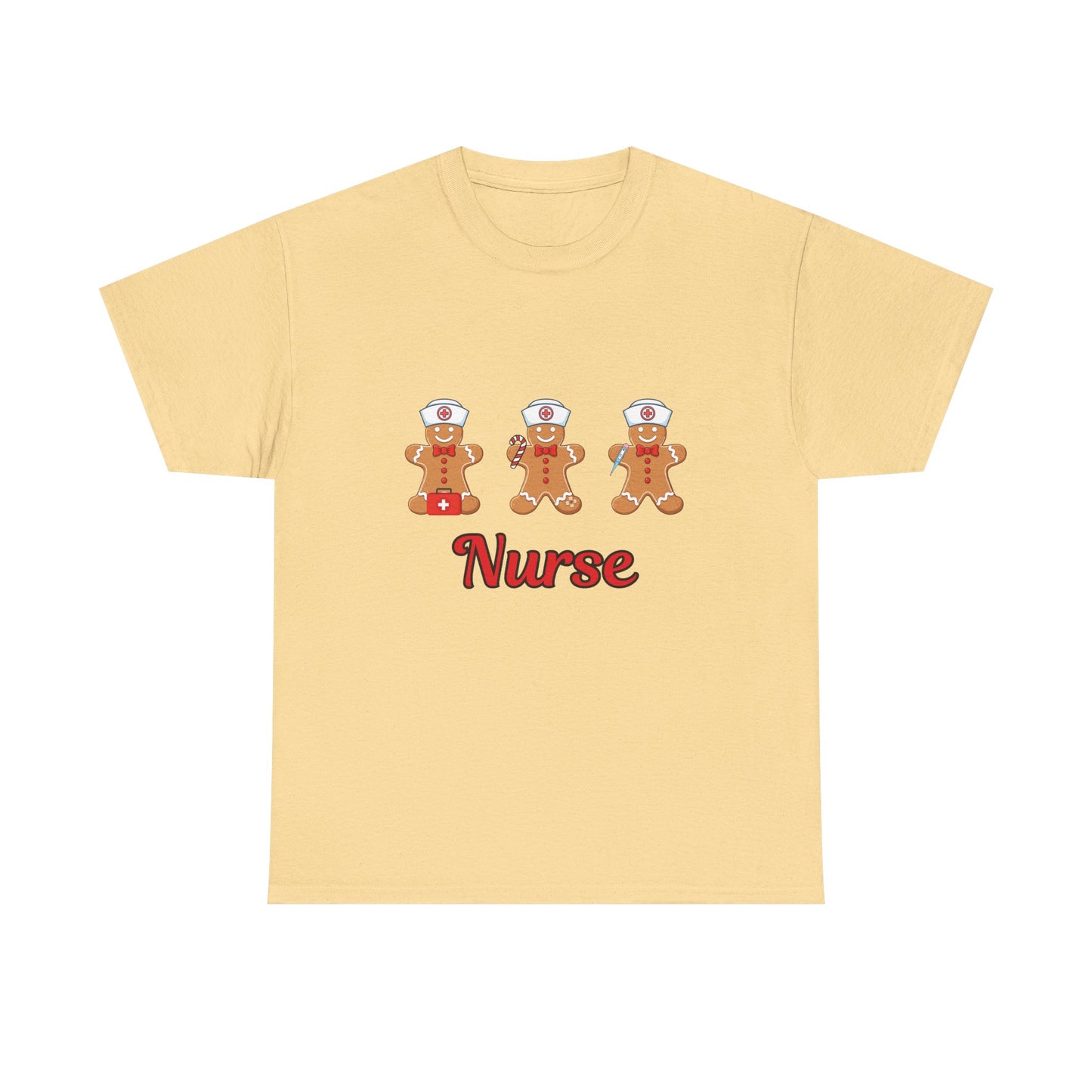 Nurse Gingerbread Unisex Heavy Cotton Tee