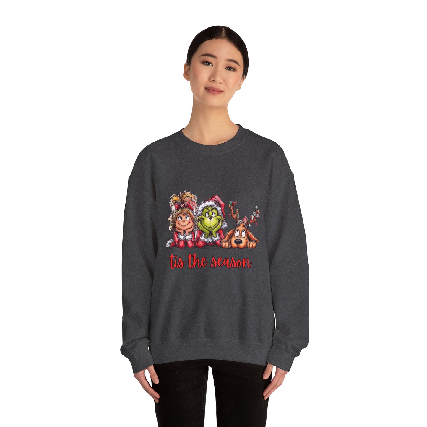 Tis The Season Grinch Unisex Heavy Blend™ Crewneck Sweatshirt