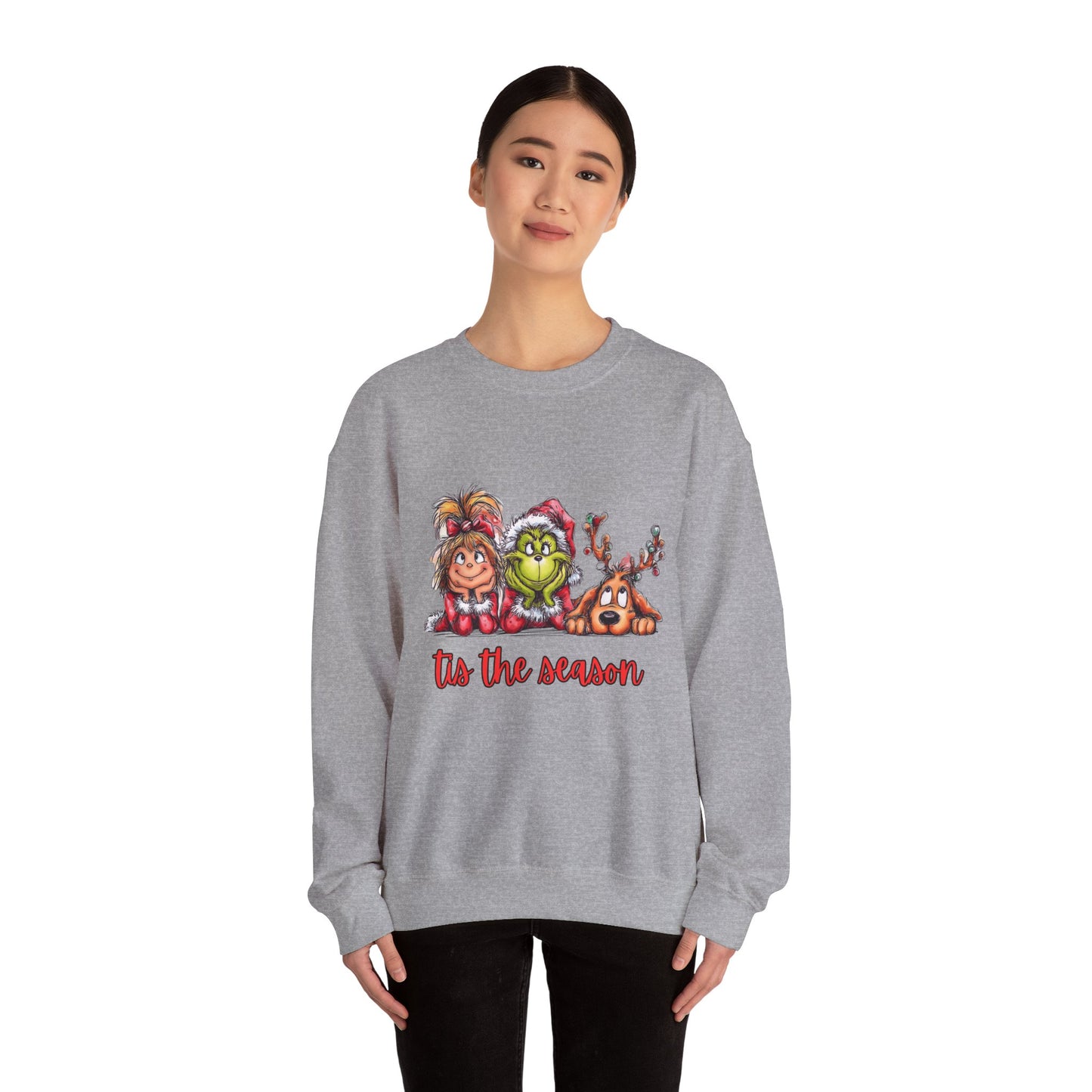 Tis The Season Grinch Unisex Heavy Blend™ Crewneck Sweatshirt