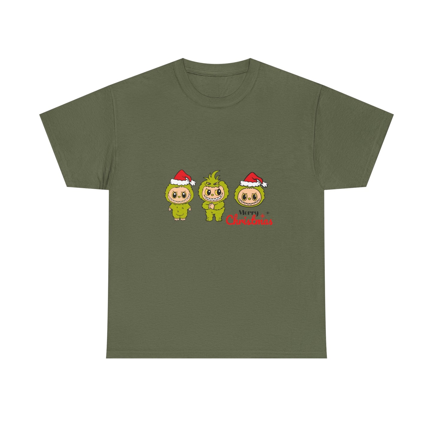 Merry Christmas Labubu Unisex Heavy Cotton Tee