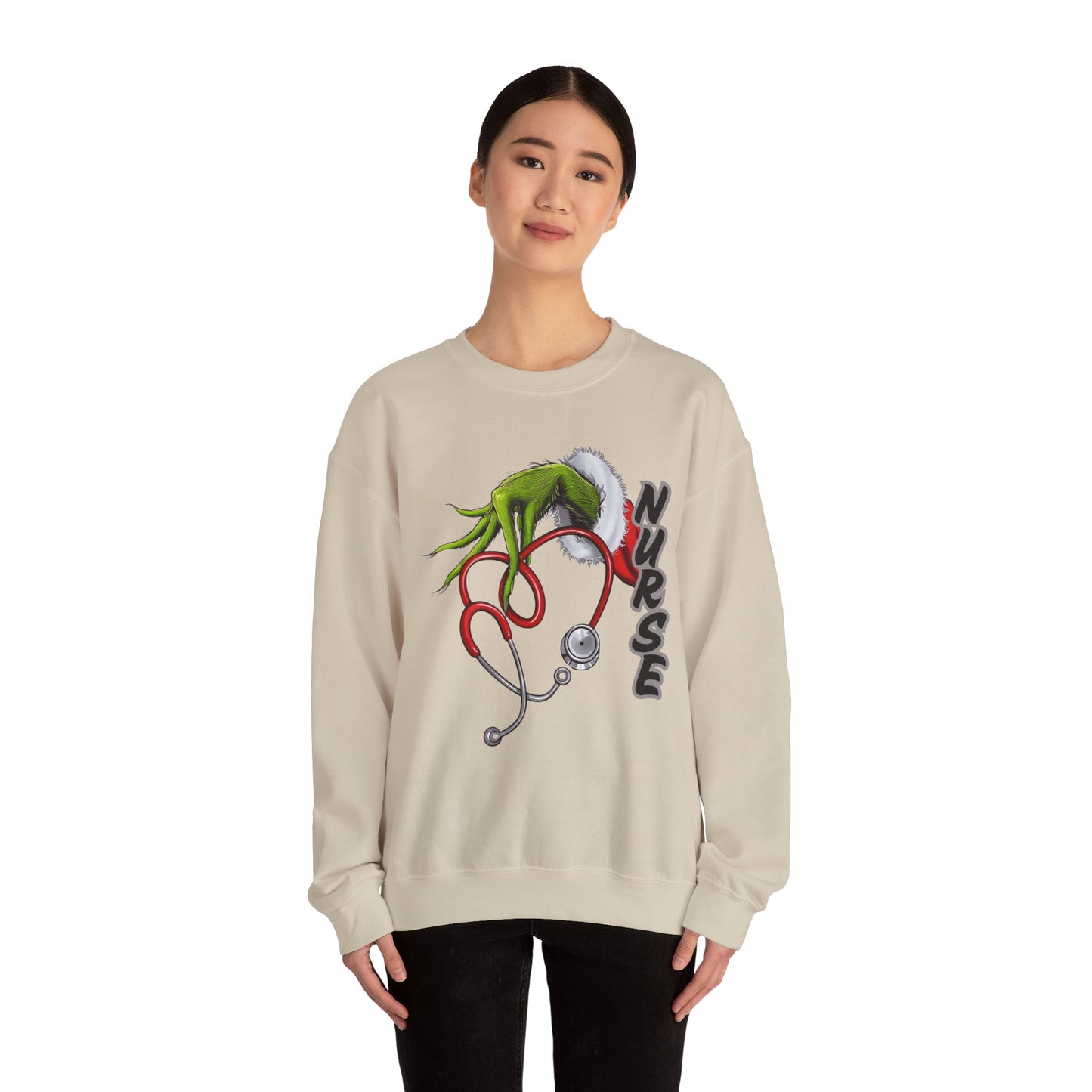 Stethoscope Nure Grinch Unisex Heavy Blend™ Crewneck Sweatshirt