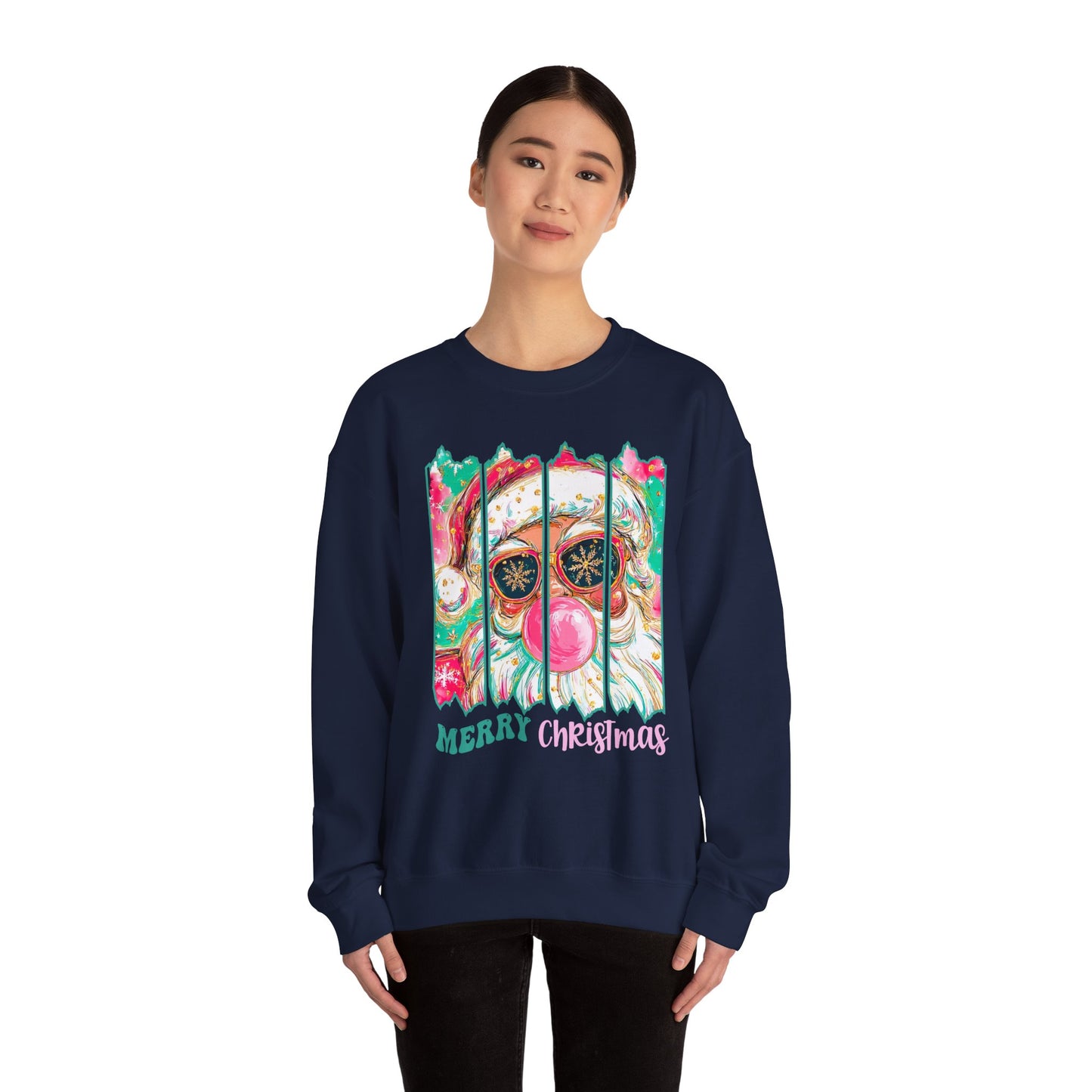 Santa Merry Christmas Unisex Heavy Blend™ Crewneck Sweatshirt