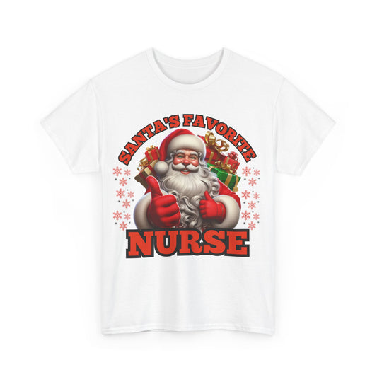 Santa Favorite Nurse Unisex Heavy Cotton Tee