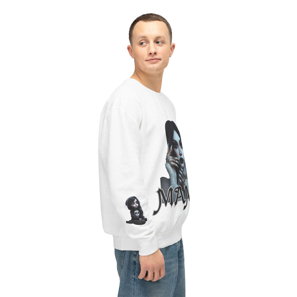 Mama Ghost Unisex Lightweight Crewneck Sweatshirt