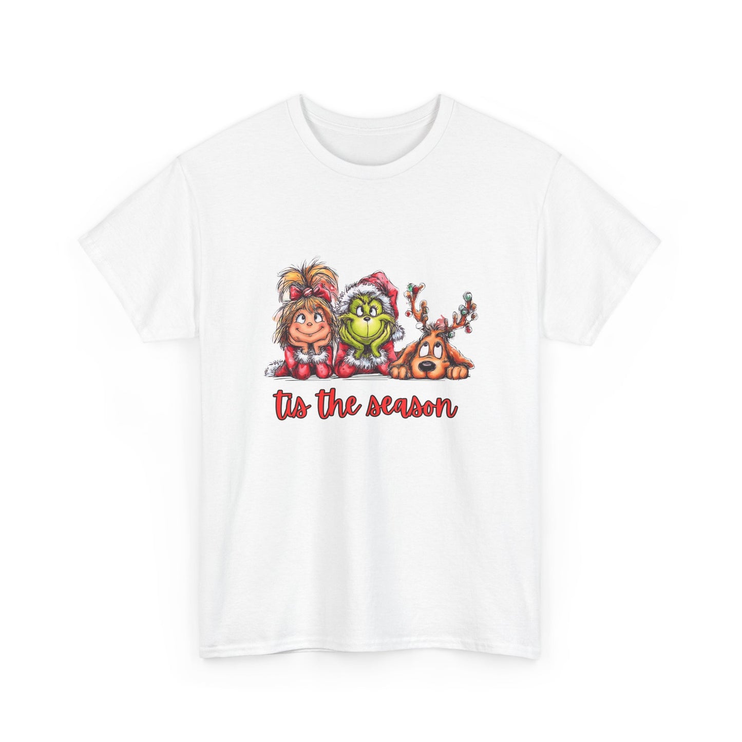 Tis The Season Grinch Unisex Heavy Cotton Tee