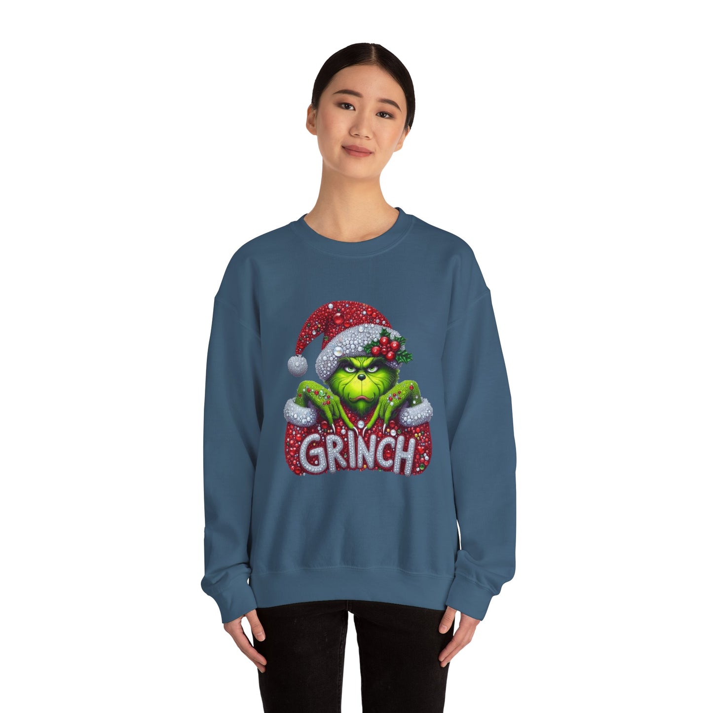 Glitter Grinch Unisex Heavy Blend™ Crewneck Sweatshirt
