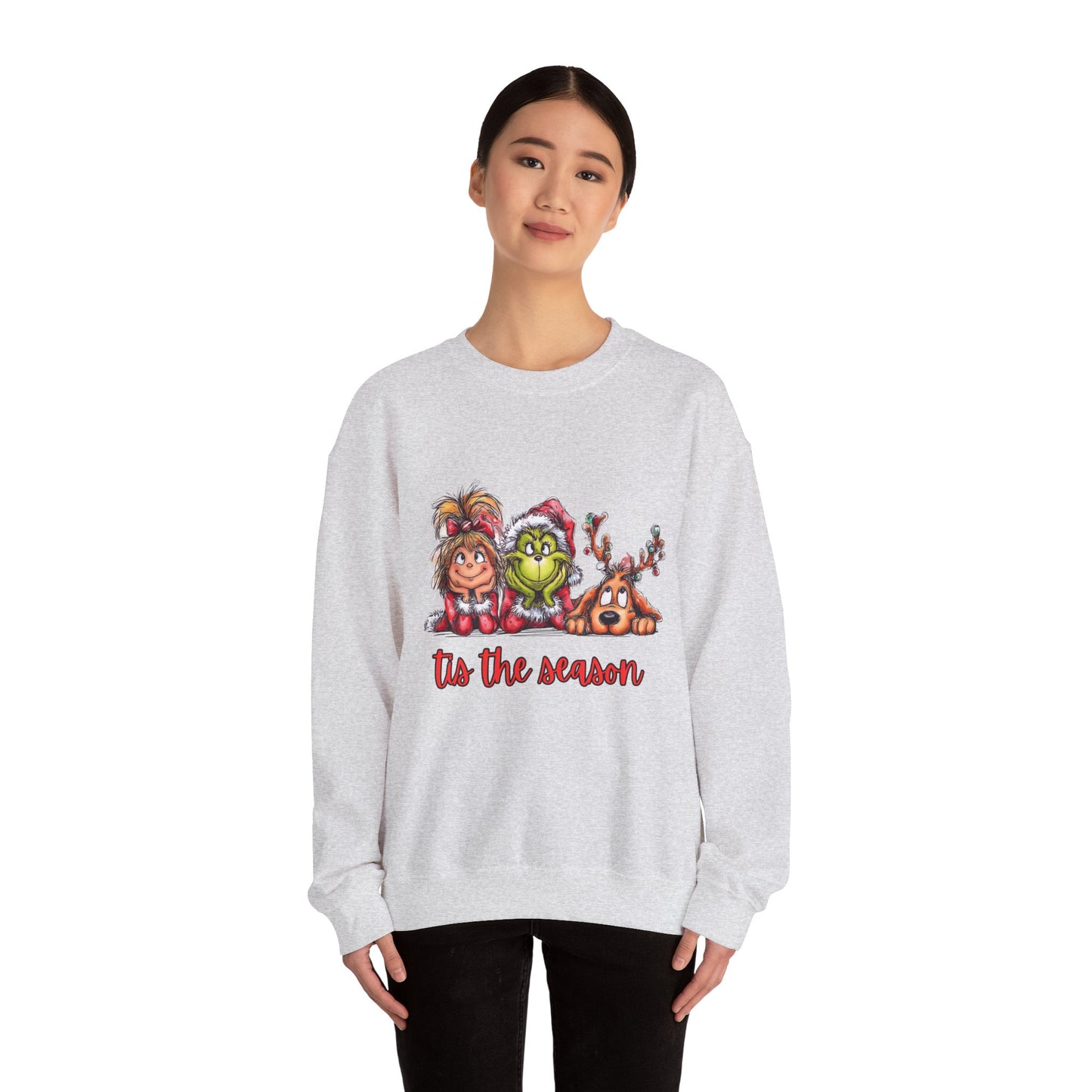 Tis The Season Grinch Unisex Heavy Blend™ Crewneck Sweatshirt