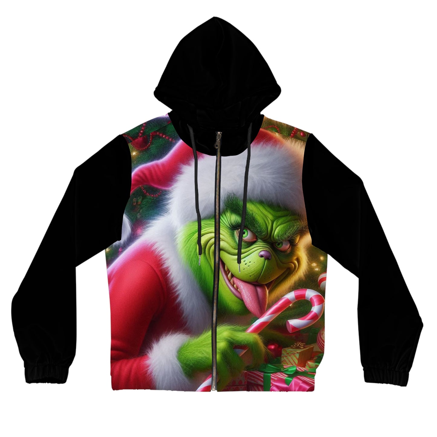 Grinch Women’s Full-Zip Hoodie (AOP)