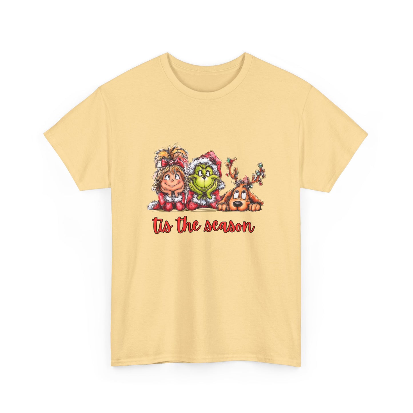 Tis The Season Grinch Unisex Heavy Cotton Tee