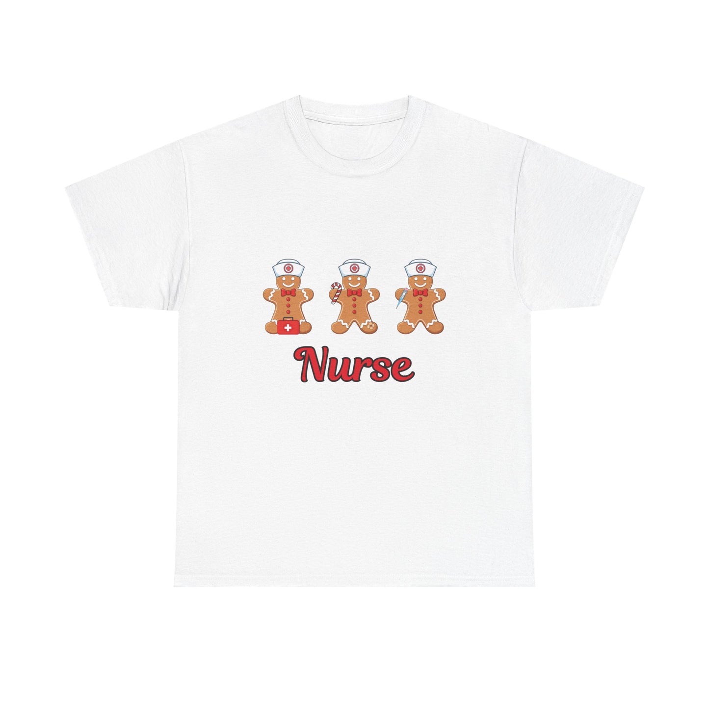 Nurse Gingerbread Unisex Heavy Cotton Tee