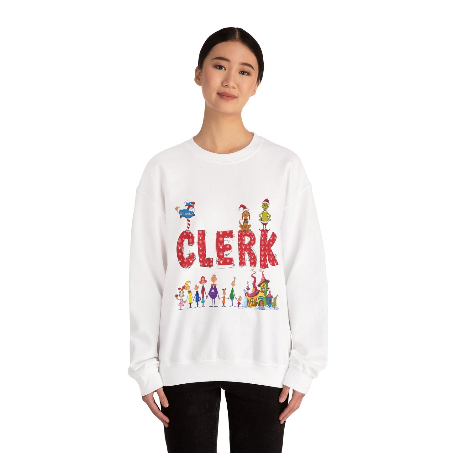 Clerk Grinch Unisex Heavy Blend™ Crewneck Sweatshirt