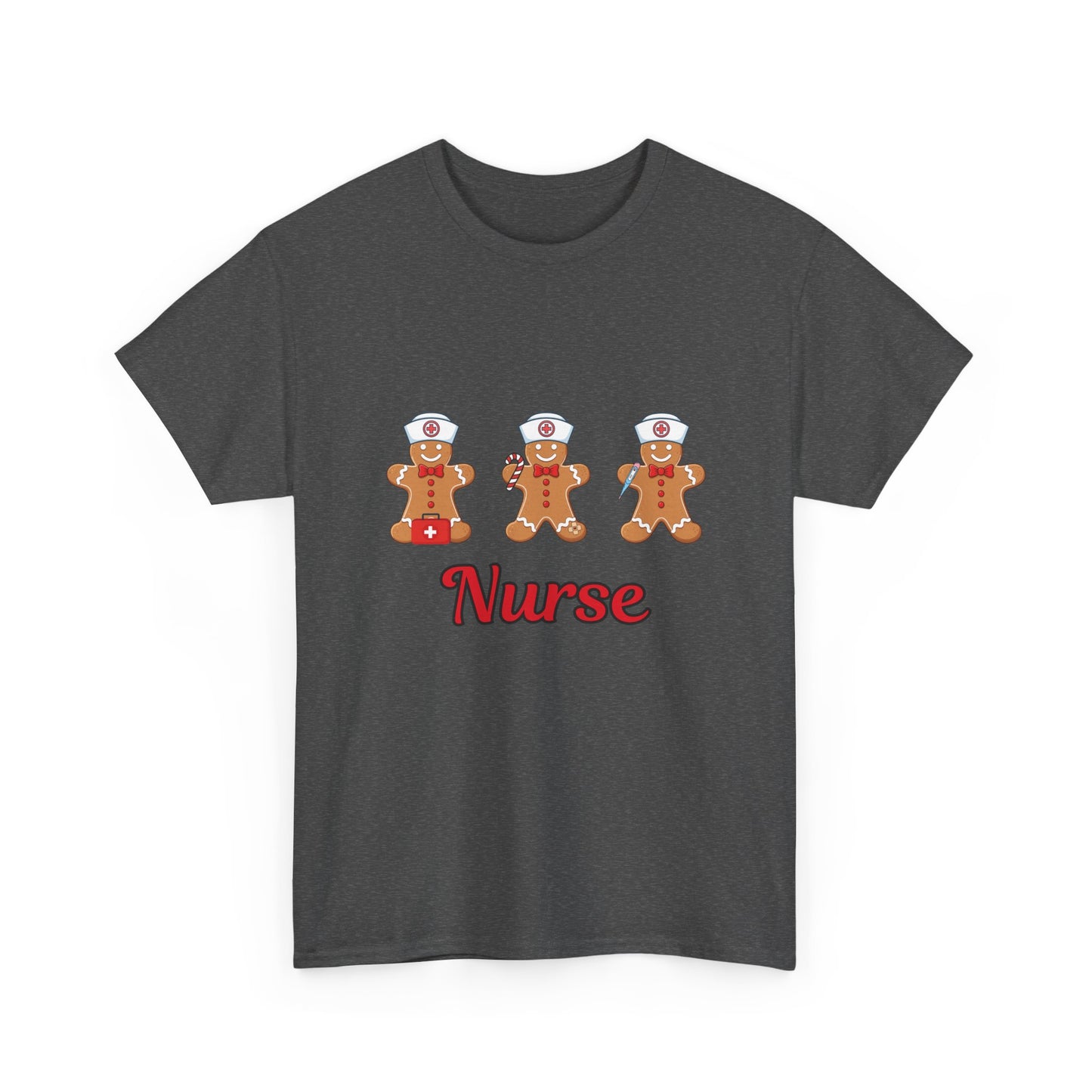 Nurse Gingerbread Unisex Heavy Cotton Tee