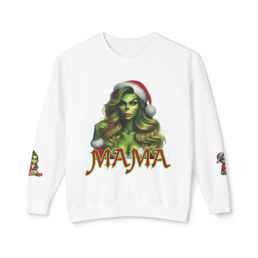 Mama Grinch Unisex Lightweight Crewneck Sweatshirt