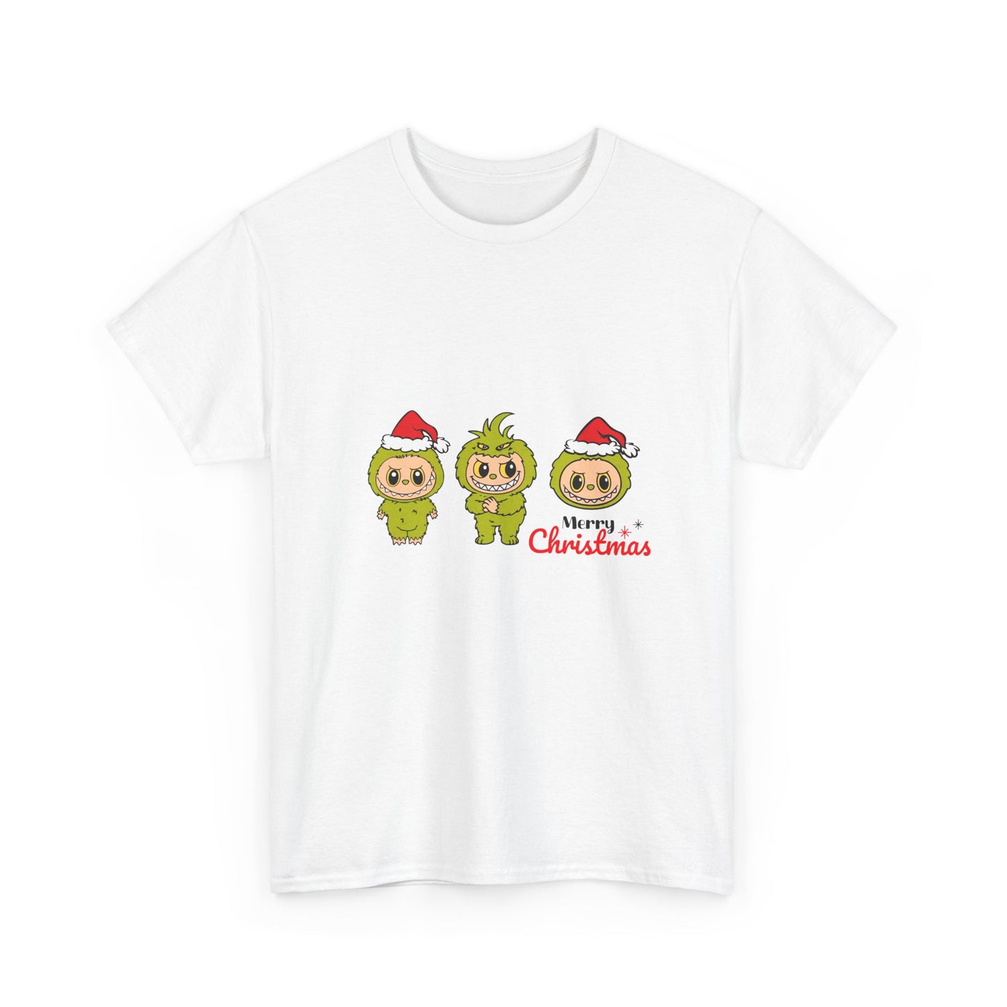 Merry Christmas Labubu Unisex Heavy Cotton Tee
