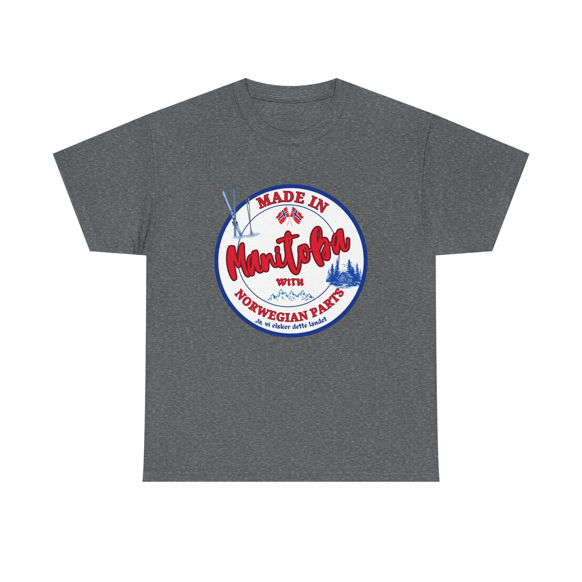 Made In Manitoba With Norwegian Parts Unisex Heavy Cotton Tee