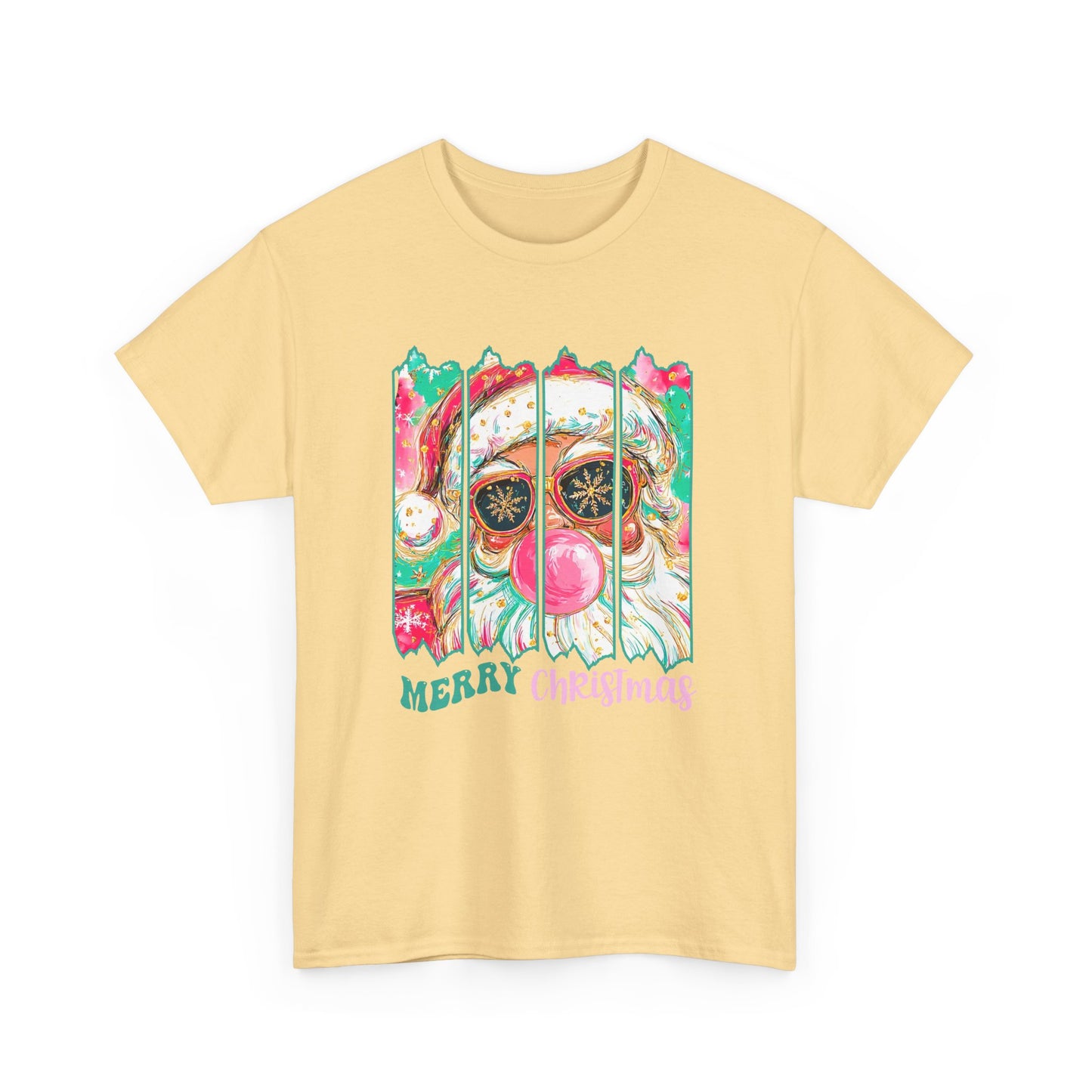 Santa Merry Christmas Unisex Heavy Cotton Tee