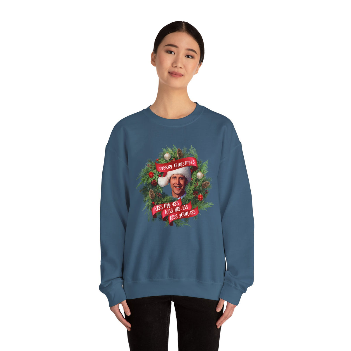 Kiss My Ass, Kiss His Ass, Kiss Your Ass Unisex Heavy Blend™ Crewneck Sweatshirt