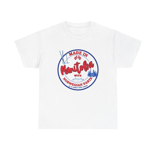 Made In Manitoba With Norwegian Parts Unisex Heavy Cotton Tee