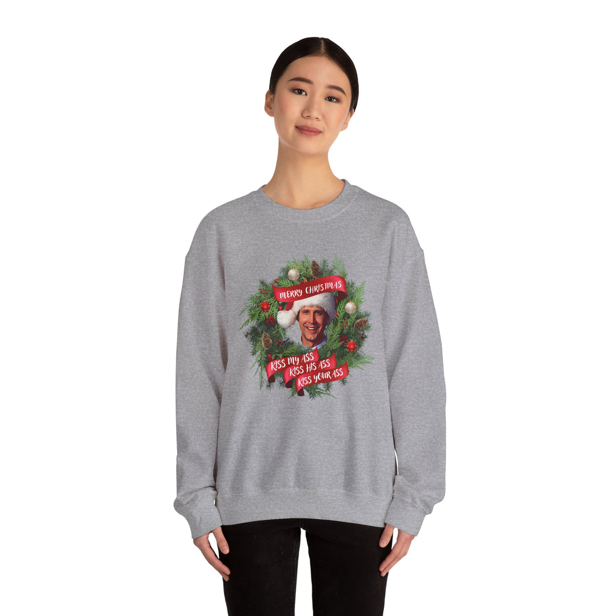 Kiss My Ass, Kiss His Ass, Kiss Your Ass Unisex Heavy Blend™ Crewneck Sweatshirt