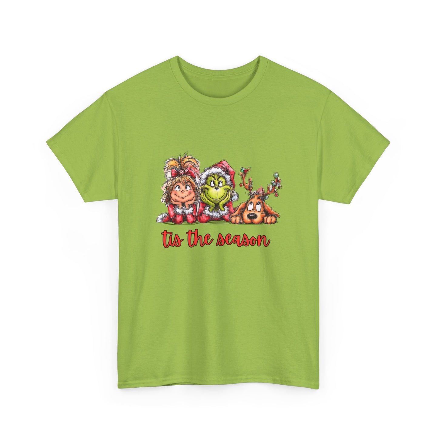 Tis The Season Grinch Unisex Heavy Cotton Tee