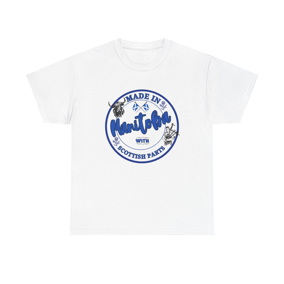 Made In Manitoba With Scottish Parts Unisex Heavy Cotton Tee