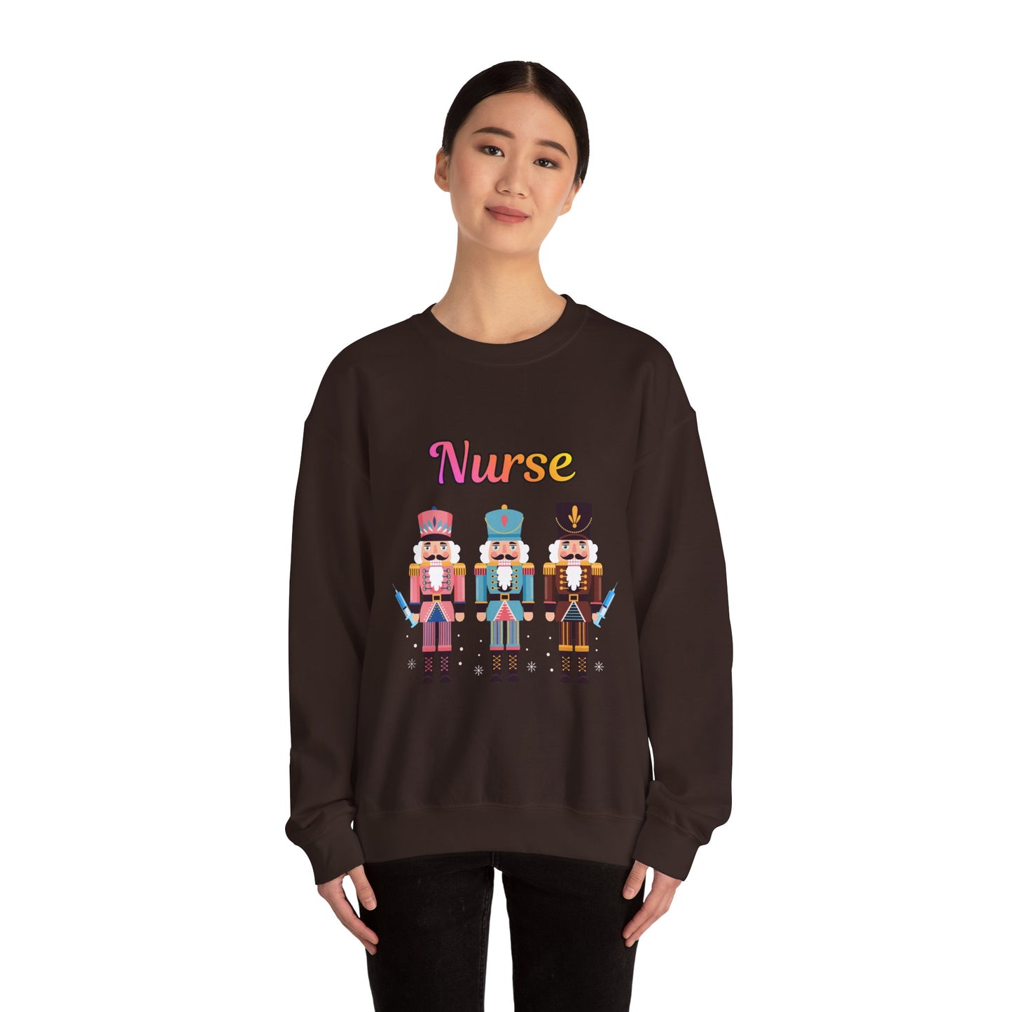 Nurse Nutcracker Unisex Heavy Blend™ Crewneck Sweatshirt