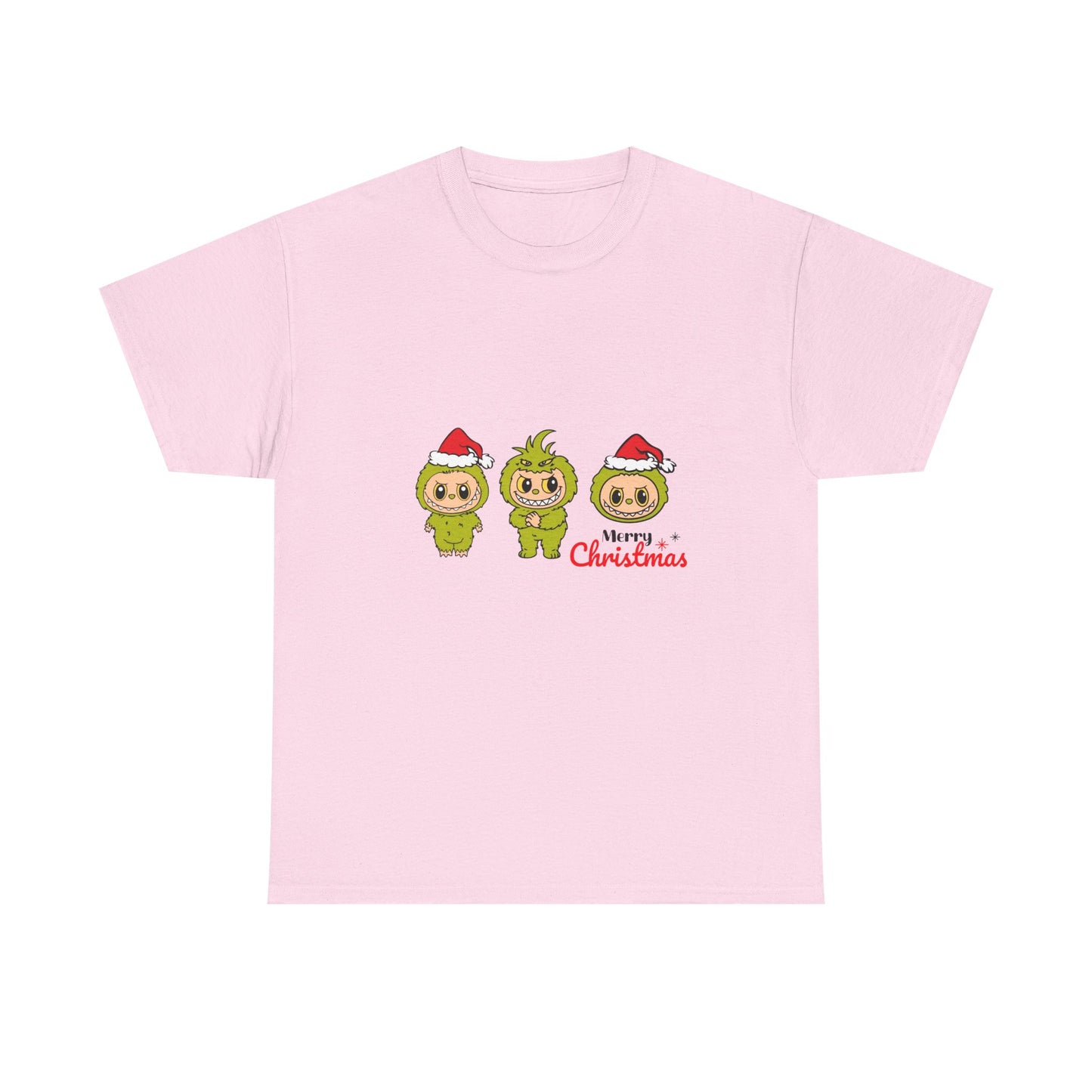 Merry Christmas Labubu Unisex Heavy Cotton Tee