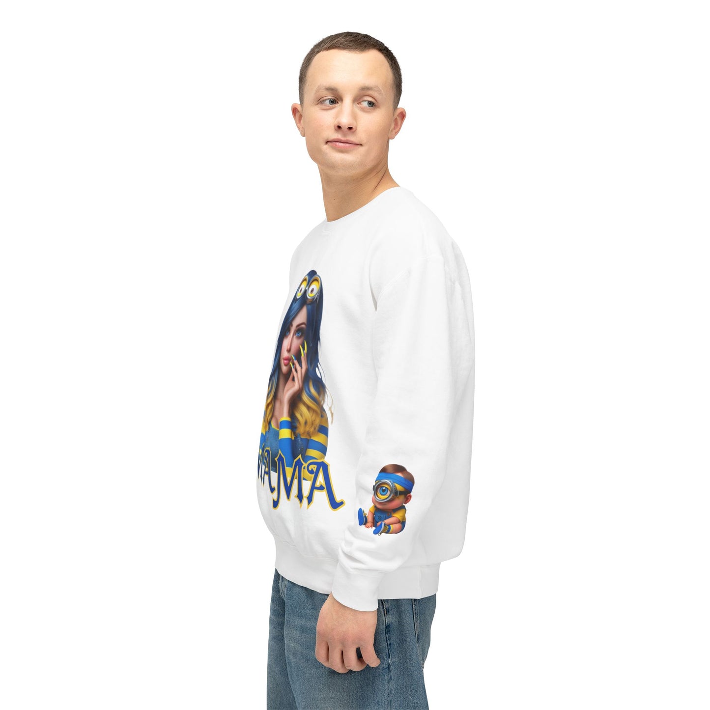Mama Minion Unisex Lightweight Crewneck Sweatshirt
