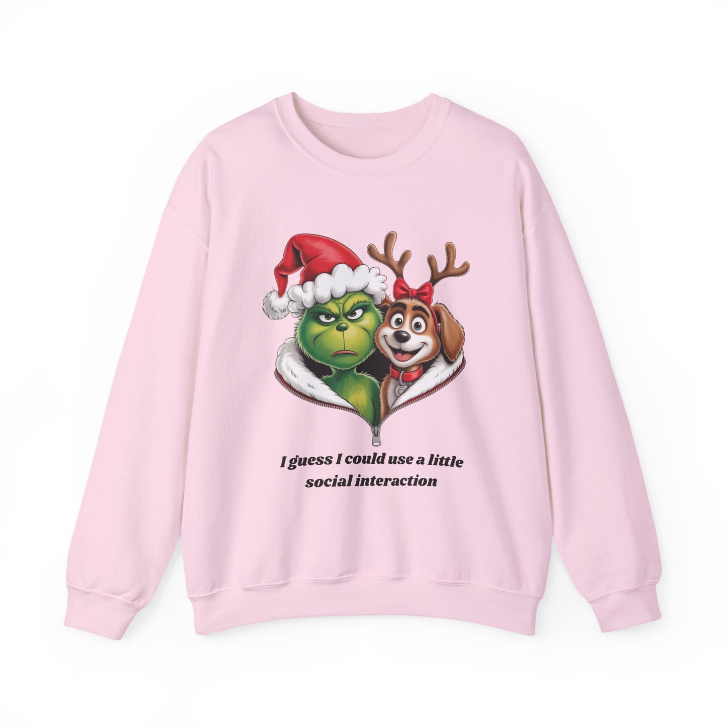 Social Interaction Grinch Unisex Heavy Blend™ Crewneck Sweatshirt