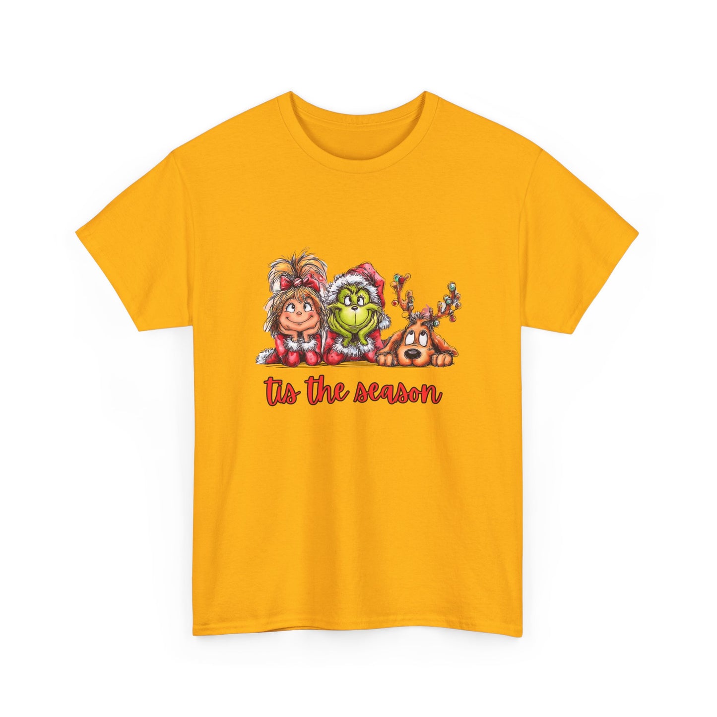 Tis The Season Grinch Unisex Heavy Cotton Tee