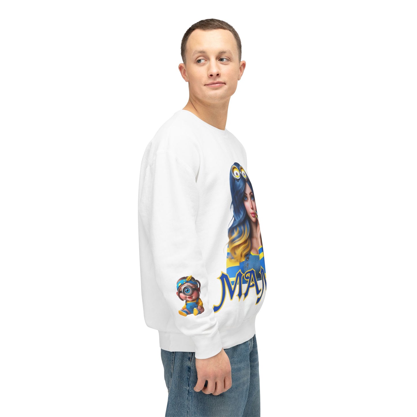 Mama Minion Unisex Lightweight Crewneck Sweatshirt