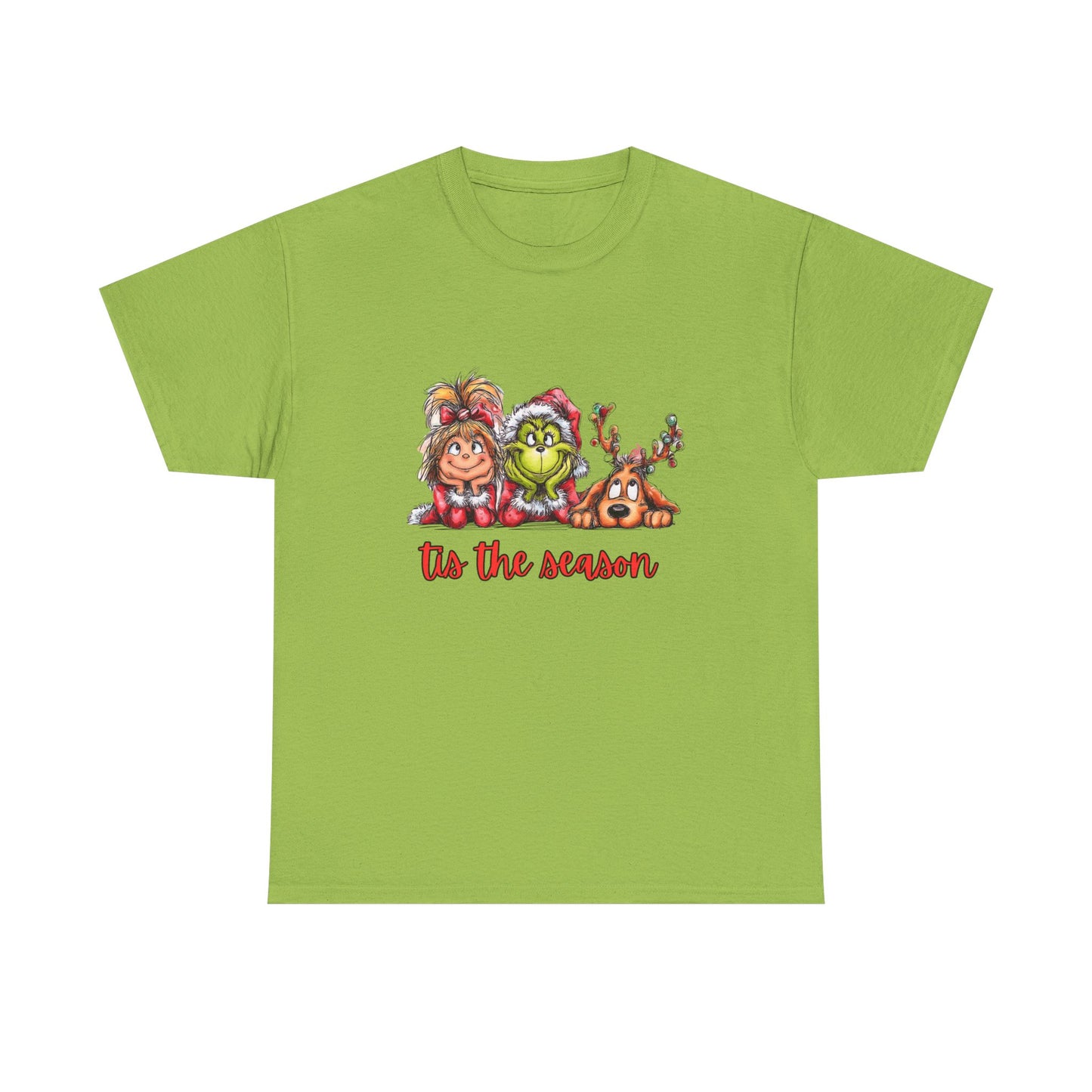 Tis The Season Grinch Unisex Heavy Cotton Tee
