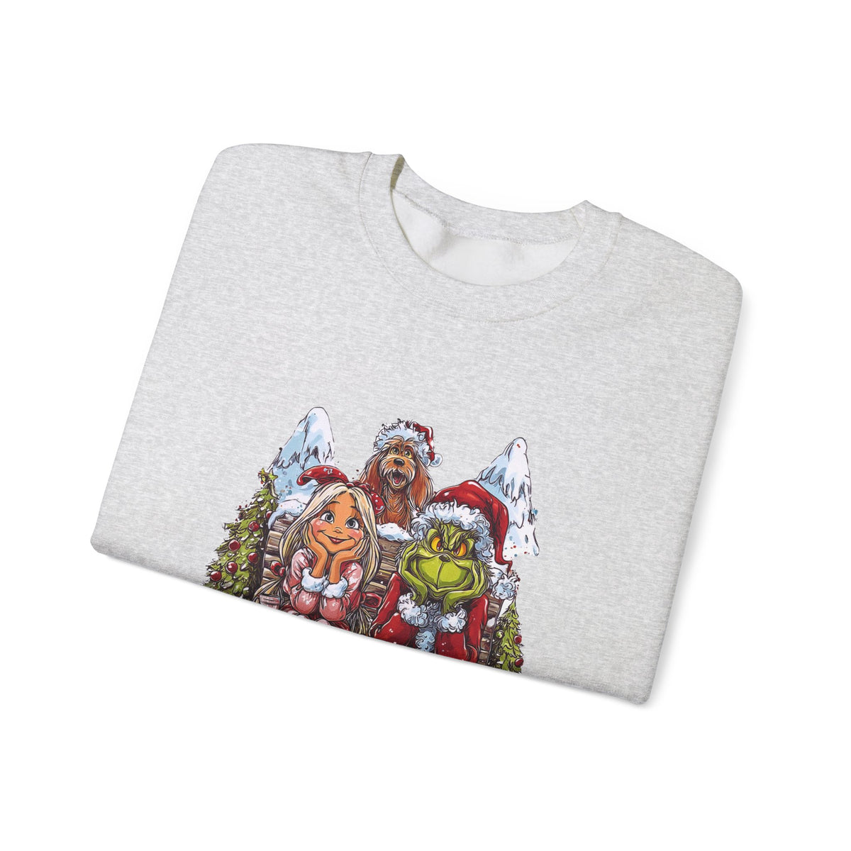 Just Waiting For Christmas Grinch Unisex Heavy Blend™ Crewneck Sweatshirt