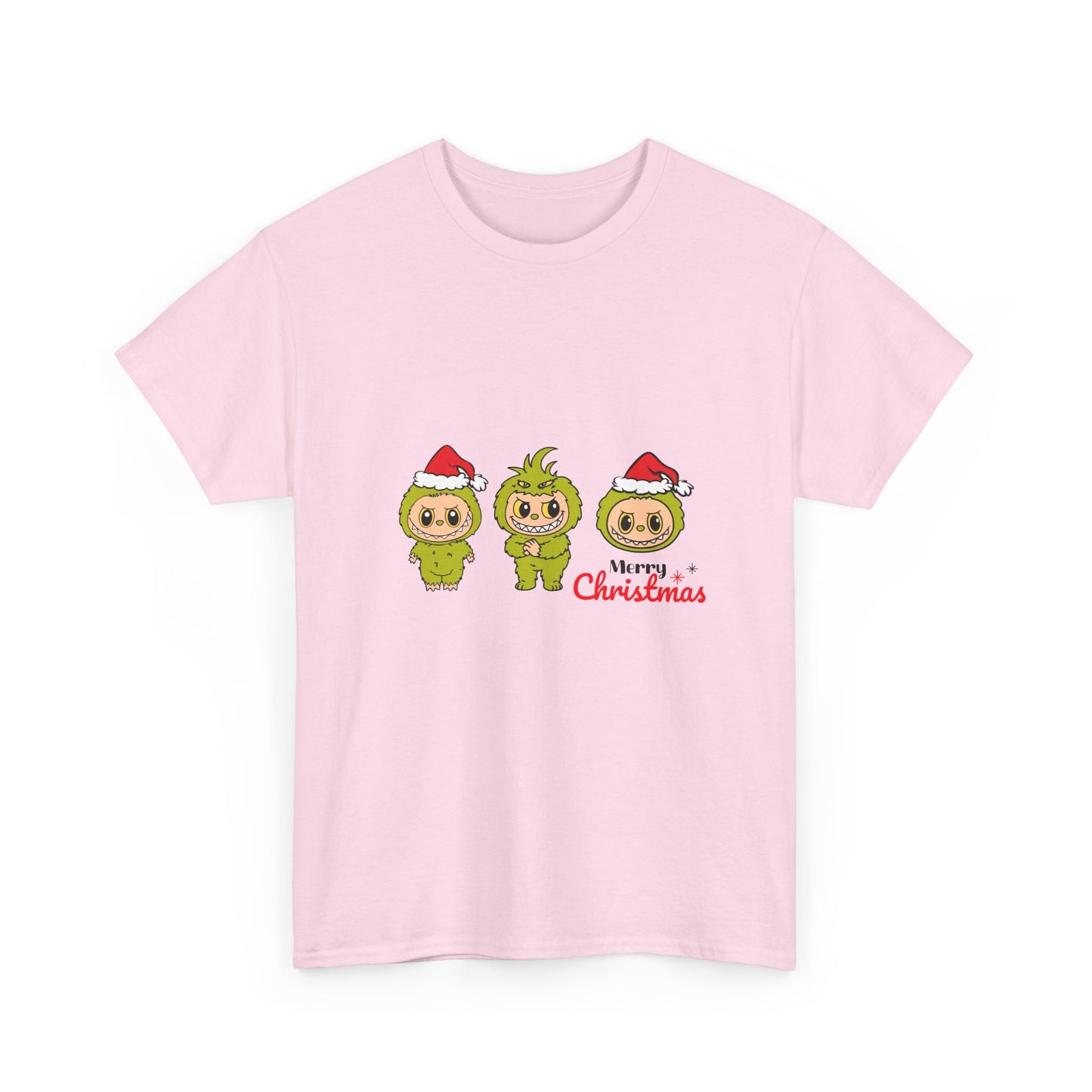 Merry Christmas Labubu Unisex Heavy Cotton Tee