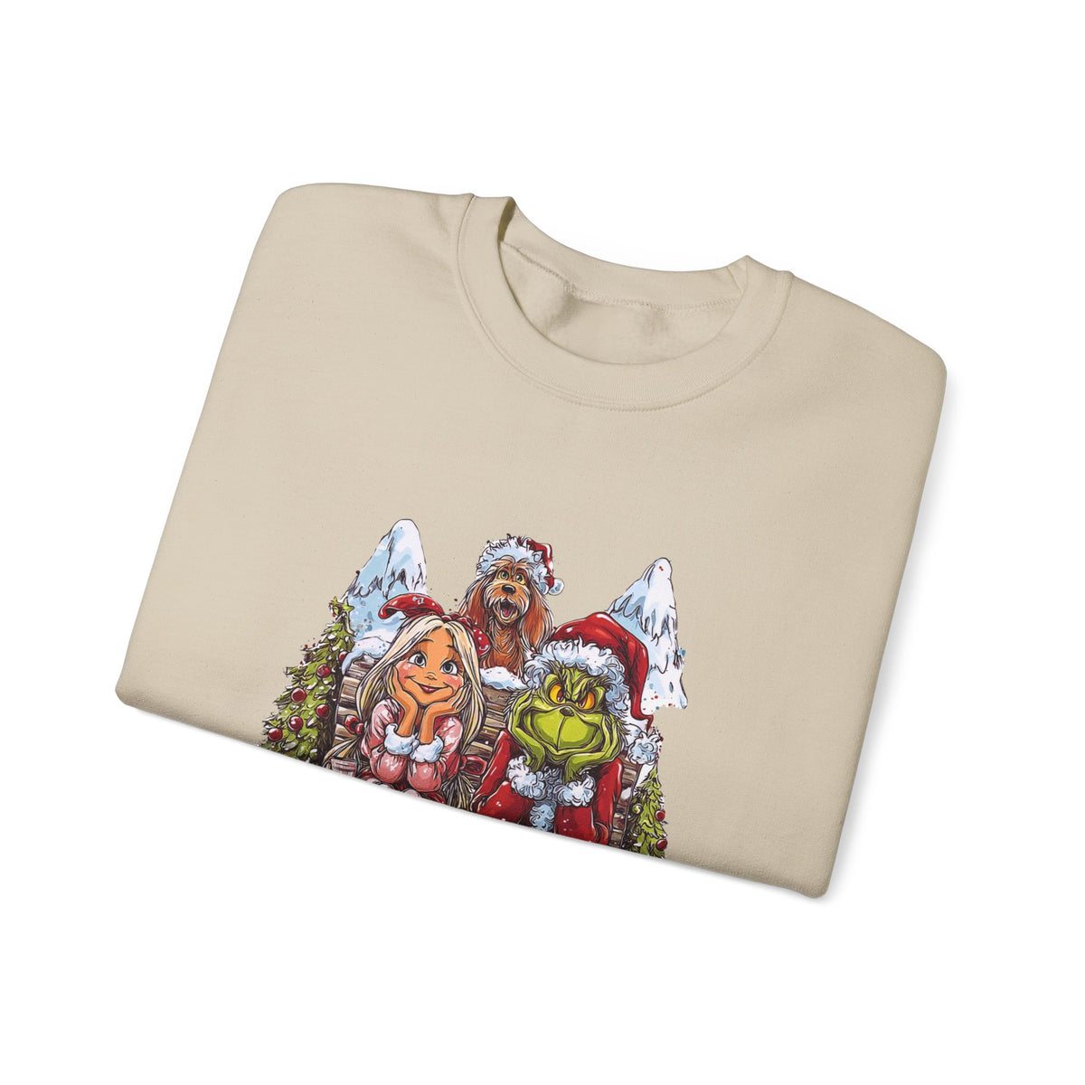 Just Waiting For Christmas Grinch Unisex Heavy Blend™ Crewneck Sweatshirt