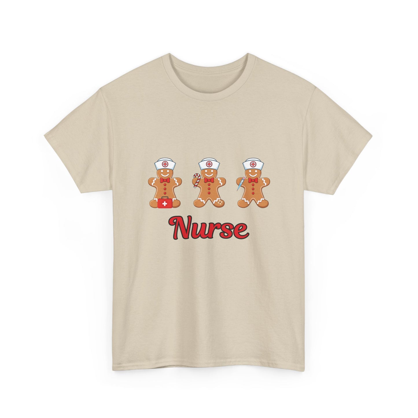 Nurse Gingerbread Unisex Heavy Cotton Tee