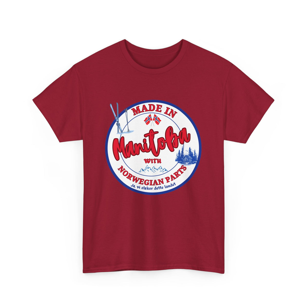 Made In Manitoba With Norwegian Parts Unisex Heavy Cotton Tee