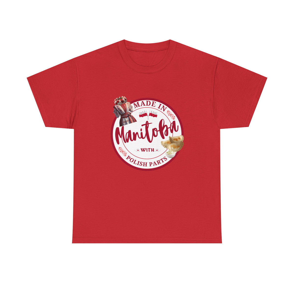 Made In Manitoba With Polish Parts Unisex Heavy Cotton Tee